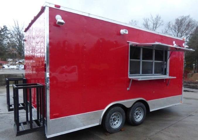 Concession Trailer 8.5′ X 17′ Red – Food Event Catering — photo 6