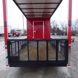 7 x 20 Motorcycle Trailer hybrid hauler with covered display porch - view 12