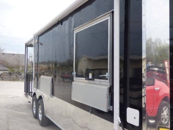 8.5′ x 26′ Concession Trailer Black BBQ Food Event Catering — photo 8
