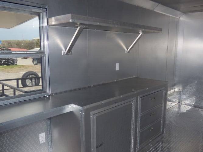8.5′ x 26′ Concession Trailer Black BBQ Food Event Catering — photo 13