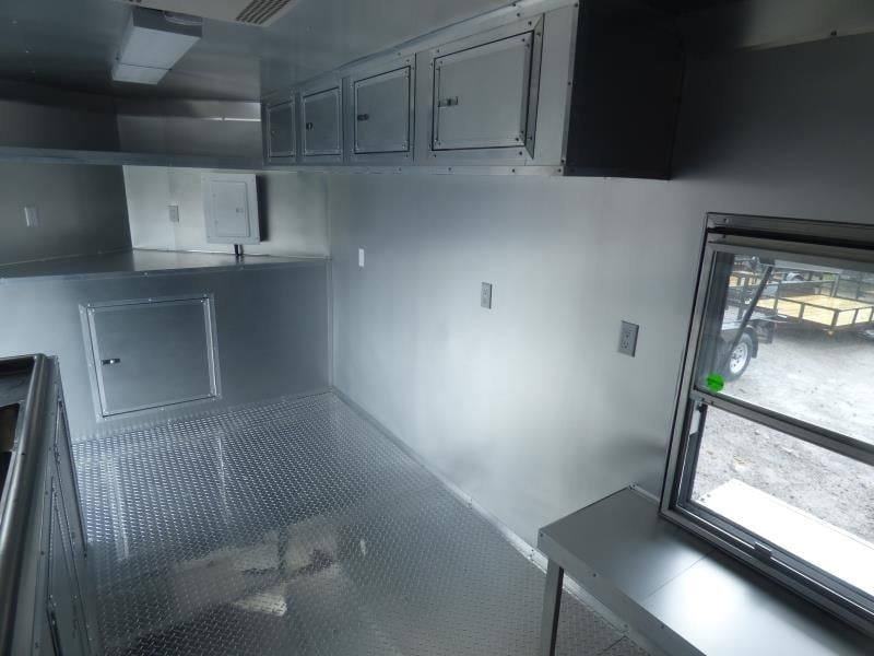 Concession Trailer 8.5’x28′ Dove Gray – Vending Food BBQ Catering — photo 6
