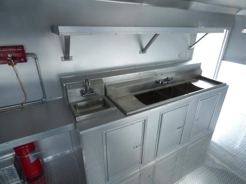 Concession Trailer 8.5’x28′ Dove Gray – Vending Food BBQ Catering — photo 3