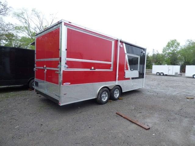 Concession Trailer 8.5 X 20 Black/Red BBQ Food Event — photo 14