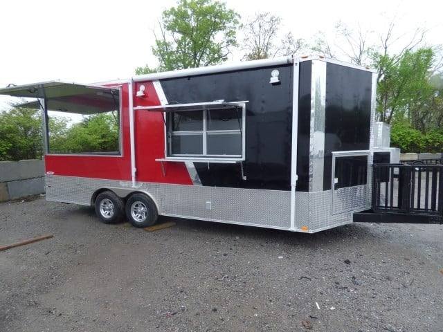 Concession Trailer 8.5 X 20 Black/Red BBQ Food Event — photo 5