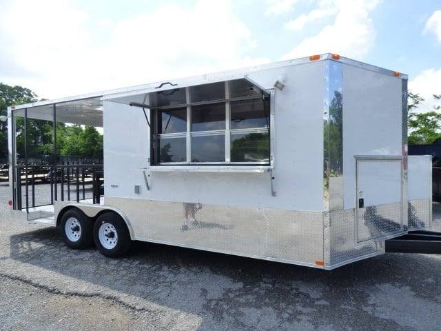 Concession Trailer 8.5 X 20 White BBQ Food Event Catering — photo 3