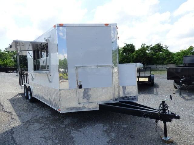 Concession Trailer 8.5 X 20 White BBQ Food Event Catering — photo 12