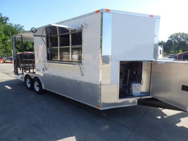 Concession Trailer 8.5 X 20 White BBQ Food Event Catering — photo 5