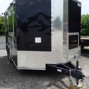 8.5 x 14 BBQ concession trailer with smoker deck and kitchen - view 9