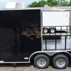 8.5 x 14 BBQ concession trailer with smoker deck and kitchen - view 12