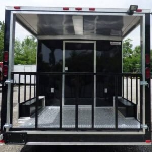 8.5 x 14 BBQ concession trailer with smoker deck and kitchen - view 11