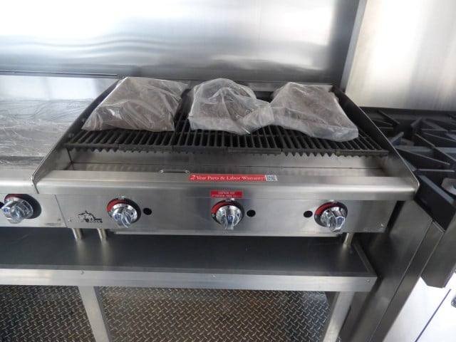 8.5′ x 40′ Grey Gooseneck Concession Food Trailer With Appliances — photo 13