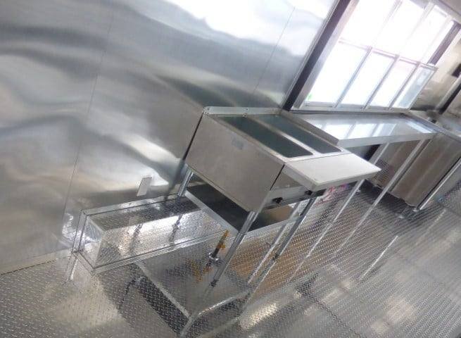 8.5′ x 40′ Grey Gooseneck Concession Food Trailer With Appliances — photo 8