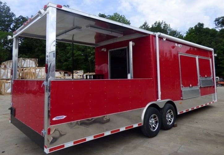 8.5′ x 28′ Concession Red BBQ Food Event Catering Trailer — photo 11