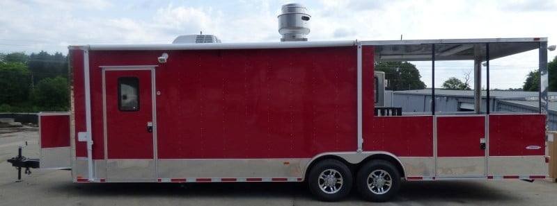 8.5′ x 28′ Concession Red BBQ Food Event Catering Trailer — photo 15