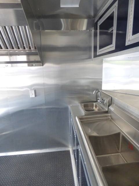 8.5′ x 16′ Indigo Blue Event Catering Concession Food Trailer — photo 5