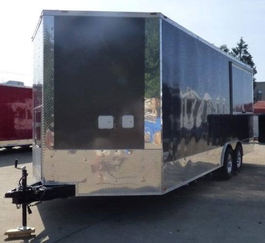 8.5′ x 20′ Concession Food Trailer Charcoal Grey Catering Event — photo 13