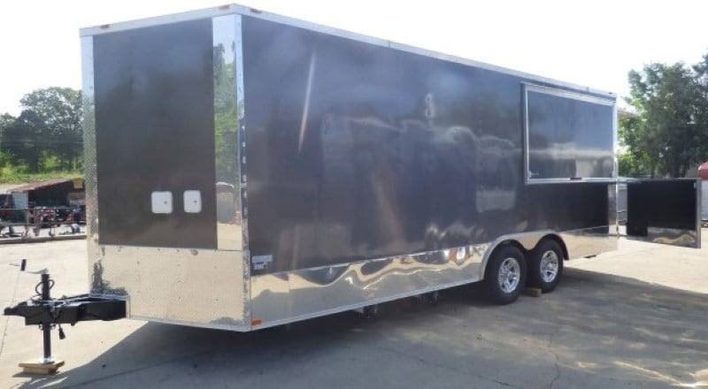 8.5′ x 20′ Concession Food Trailer Charcoal Grey Catering Event — photo 8