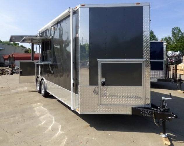 8.5′ x 20′ Concession Food Trailer Charcoal Grey Catering Event — photo 11