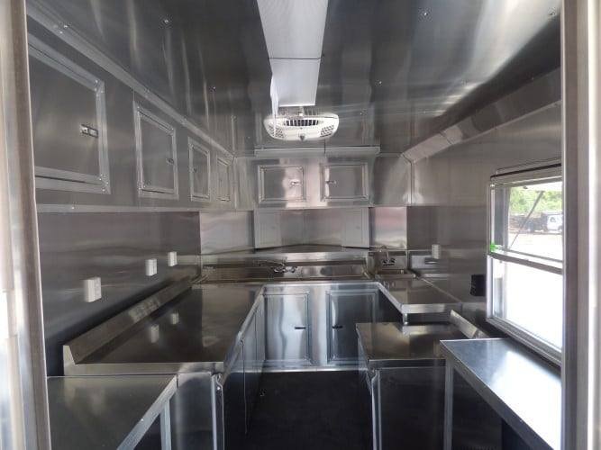 8.5′ x 20′ Concession Food Trailer Charcoal Grey Catering Event — photo 7