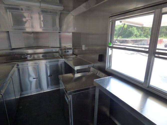 8.5′ x 20′ Concession Food Trailer Charcoal Grey Catering Event — photo 6