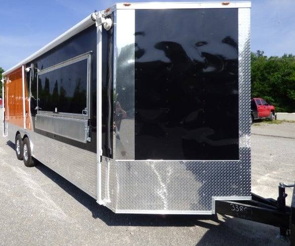 8.5′ x 24′ Concession Food Trailer Orange and Black With Appliances — photo 14