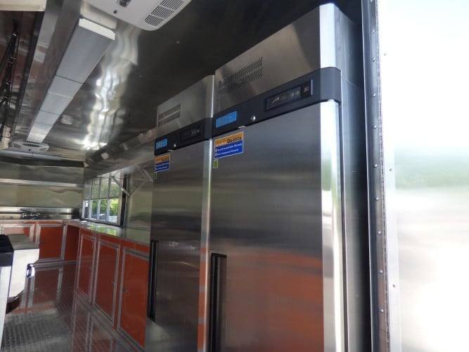 8.5′ x 24′ Concession Food Trailer Orange and Black With Appliances — photo 4