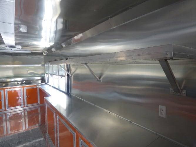8.5′ x 24′ Concession Food Trailer Orange and Black With Appliances — photo 8