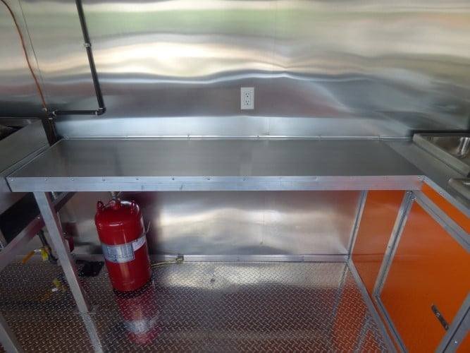 8.5′ x 24′ Concession Food Trailer Orange and Black With Appliances — photo 2