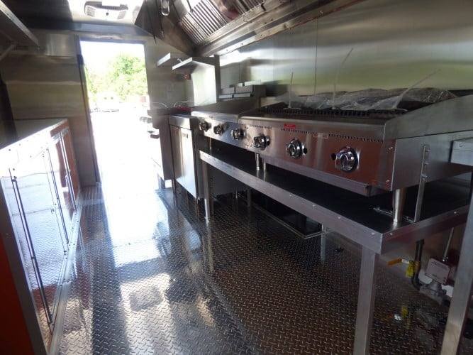 8.5′ x 24′ Concession Food Trailer Orange and Black With Appliances — photo 6