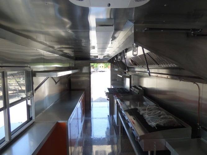 8.5′ x 24′ Concession Food Trailer Orange and Black With Appliances — photo 7