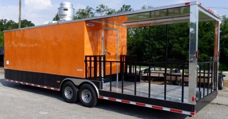 8.5′ x 30′ Concession Food Trailer Orange With Appliances — photo 14