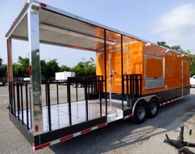 8.5′ x 30′ Concession Food Trailer Orange With Appliances — photo 6