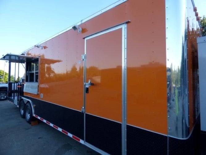 8.5′ x 30′ Concession Food Trailer Orange With Appliances — photo 9