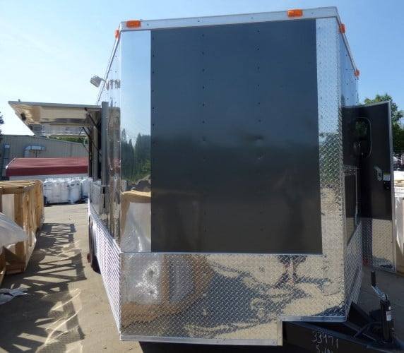 8.5′ x 20′ Concession Trailer Charcoal Gray BBQ Food Event Catering — photo 3