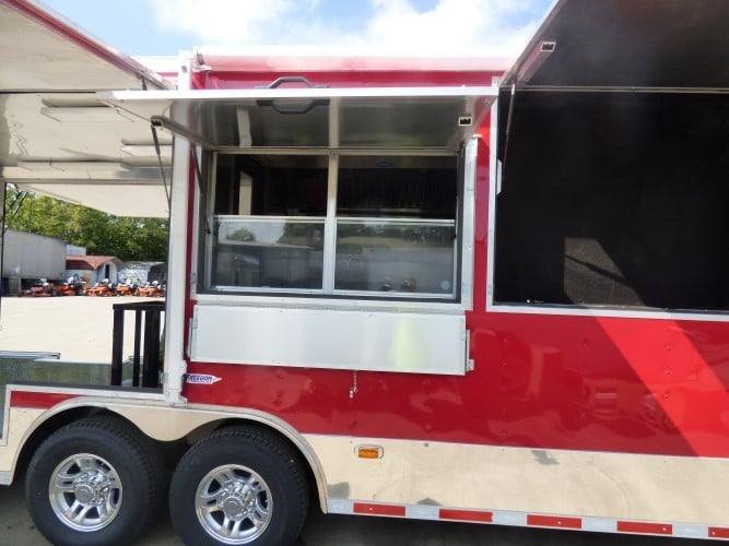 8.5′ x 30′ Concession Red BBQ Food Trailer With Appliances — photo 7