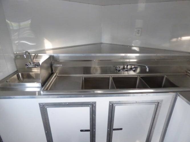 8.5′ x 26′ Concession White BBQ Food Trailer With Appliances — photo 12