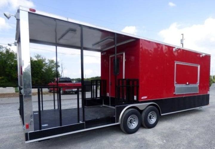 8.5′ x 26′ Concession BBQ Food Trailer Red Catering Event — photo 6