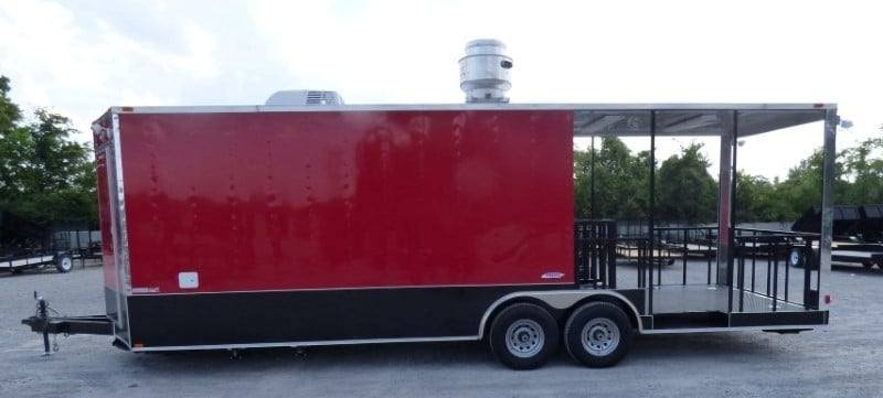 8.5′ x 26′ Concession BBQ Food Trailer Red Catering Event — photo 11