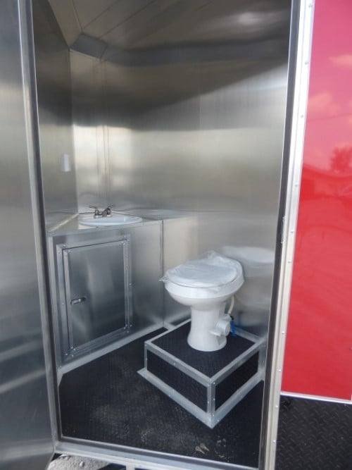 8.5′ x 26′ Concession BBQ Food Trailer Red Catering Event — photo 13
