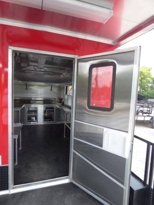 8.5′ x 26′ Concession BBQ Food Trailer Red Catering Event — photo 3