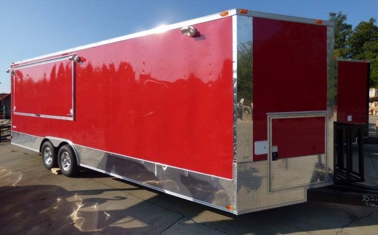8.5′ x 24′ Victory Red Event Vending Concession Food Trailer — photo 2