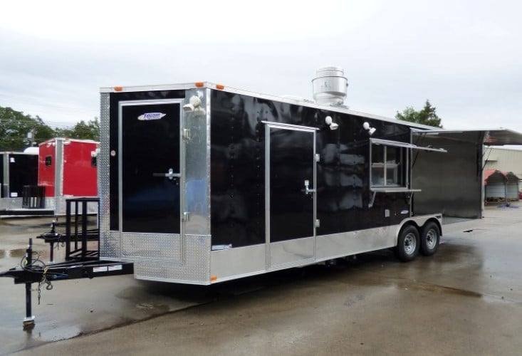 8.5′ x 27′ Concession Trailer Black BBQ Catering Event Trailer — photo 11