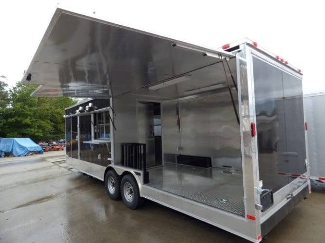 8.5′ x 27′ Concession Trailer Black BBQ Catering Event Trailer — photo 4