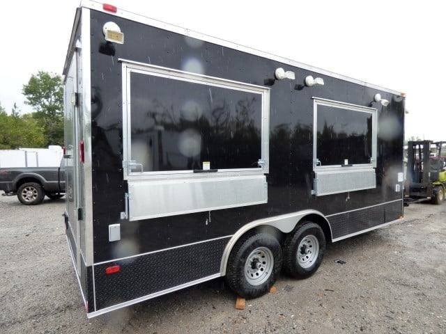 8.5′ x 18′ Black Catering Event Concession Food Trailer — photo 14