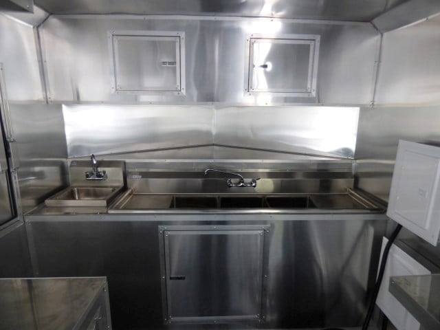 8.5′ x 18′ Black Catering Event Concession Food Trailer — photo 11