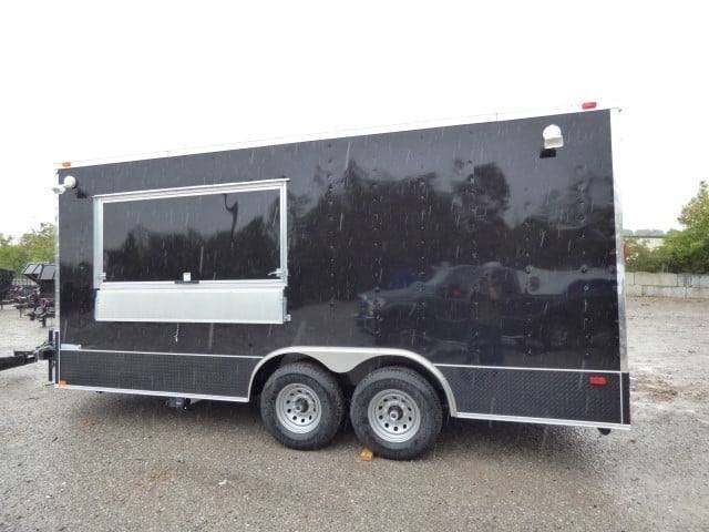 8.5′ x 18′ Black Catering Event Concession Food Trailer — photo 6