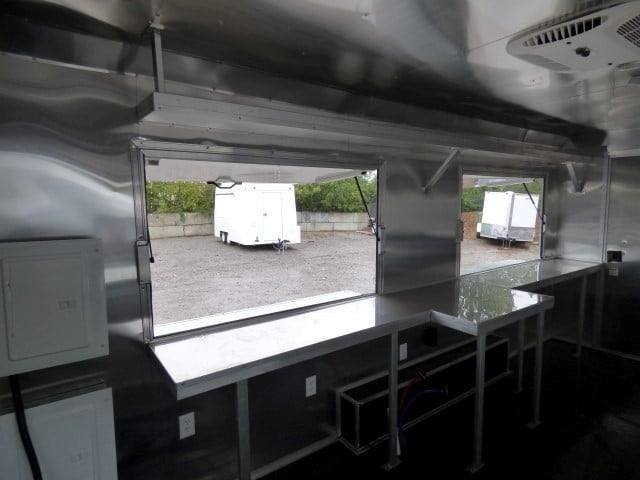 8.5′ x 18′ Black Catering Event Concession Food Trailer — photo 8