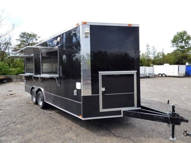 8.5′ x 18′ Black Catering Event Concession Food Trailer — photo 7