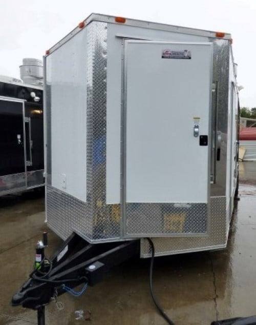 8.5′ x 28′ Concession White BBQ Trailer With Appliances — photo 15