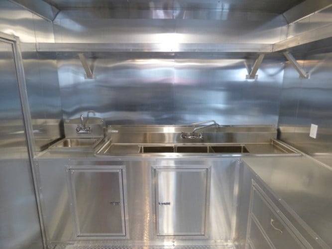 8.5′ x 28′ Concession White BBQ Trailer With Appliances — photo 6